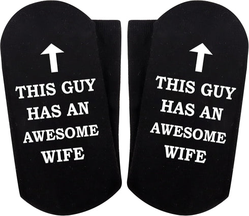 Funny black novelty socks for Husband